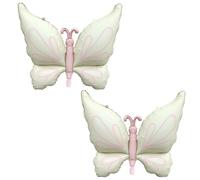 DazzJoy 2 globos de mariposa, color crema