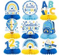 DazzJoy 6 unidades de decoración de mesa para escolarización (azul)