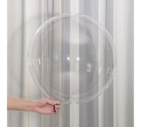 DazzJoy Globos Jumbo Bobo de 36 pulgadas, transparentes, XXL transparentes, 6 globos BoBo reutilizables, globos transparentes de burbujas, globos de burbujas para bodas y cumpleaños