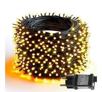 Dazzle Bright Guirnalda Luces Exterior, 30M 300 LED Luces Navidad con Temporizador y 8 Modos, Decoración Navideñas Impermeables para Interior Árboles Fiestas Jardines Bodas Decoración, Blanco Cálido