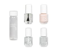 Dazzle Dry Mini Kit Sistema de 4 pasos - Prima Ballerina, un rosa transparente y lechoso, delicado que hace una hermosa base francesa. (Kit de 5 piezas)