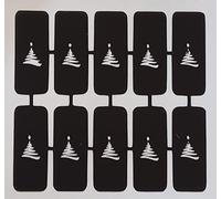 Dazzle Glitter Tattoos 30 plantillas de uñas de árbol de Navidad en zigzag para uso de uñas con aerógrafo