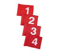 DAZZLEEX 1-4 banderas de golf, 4 pancartas de objetivo de golf mínimo para interiores y exteriores, patio, jardín, patio, para poner copa verde y bandera para práctica de putting