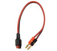 DAZZLEEX 1 conector de alimentación de 30 A a cable adaptador banana de 4 mm, cable de 12 AWG, 30 cm o 60 cm de longitud, rojo y negro, compatible con conexión de alimentación de carretilla elevadora