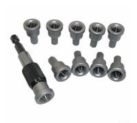 DAZZLEEX 10 puntas de destornillador para paneles de yeso de 25 mm con soporte magnético de liberación rápida hexagonal de 60 mm, acero al cromo vanadio, compatible con taladros eléctricos y raspador