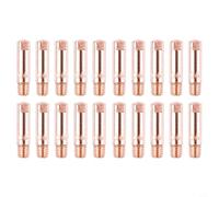 DAZZLEEX 20pcs MB15 15AK MIG Puntas de contacto de soldadura M6 x 25 mm boquillas de cobre para soplete de soldadura 0,6 mm 0,8 mm 0,9 mm 1,0 mm 1,2 mm diámetro de agujero consumibles de metal Set