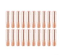 DAZZLEEX 20pcs MB15 15AK MIG Puntas de contacto de soldadura M6x25mm Boquillas de cobre para soplete de soldadura 0.6mm 0.8mm 0.9mm 1.0mm 1.2mm diámetro agujero consumibles Metal consumibles Set