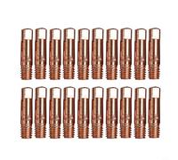 DAZZLEEX 20pcs MB15 15AK MIG Puntas de contacto de soldadura M6x25mm Boquillas de cobre para soplete de soldadura 0.6mm 0.8mm 0.9mm 1.0mm 1.2mm diámetro agujero consumibles Metal consumibles Set