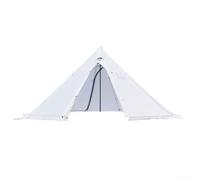DAZZLEEX 500PRO - Tienda de campaña piramidal con ventanas de ventilación, refugio portátil para mochileros, observación de aves (blanco grisáceo)