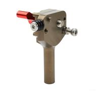 DAZZLEEX Accesorio de máquina de encuadernación de gancho sin nudos de aleación de aluminio para sublínea doble gancho dorado M8 interfaz herramienta de pesca 50x25mm (abrazadera izquierda)