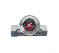 DAZZLEEX Acero inoxidable 304 Indicador de flujo de agua Monitor de tubería de vidrio de vista con impulsor DN10-DN50 para la observación industrial del gas líquido (DN10)