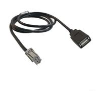 DAZZLEEX Adaptador de cable de entrada de audio MP3 AUX USB para Toyota Camry/Avalon/Corolla/RAV4, 100 cm, color negro, compatible con unidad flash USB y