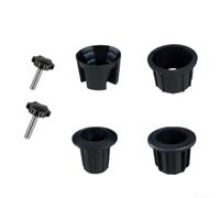 DAZZLEEX Adaptador de soporte de base de paraguas con funda de tubo de plástico y tornillos para mesa de patio de 32 mm, 38 mm, 48 mm, anillo de reducción de agujeros, accesorios de jardín al aire