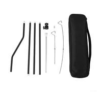 DAZZLEEX Aleación de aluminio que acampa soporte de luz ajustable altura tres etapas Asamblea con bolsa de almacenamiento para acampar al aire libre y picnics