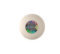 DAZZLEEX Altavoz Bluetooth portátil, IP4, impermeable, altavoz de baño con micrófono Hi-Fi, micrófono incorporado, llamadas manos libres, luz LED para baño/exterior, color