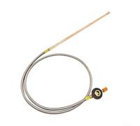 DAZZLEEX Arrancador de fuego portátil de cobre para camping, barbacoa, cocina al aire libre, antorcha de mano con conducto de aire de acero inoxidable, encendido rápido para quemar madera, plata, 30