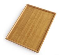 DAZZLEEX Bandeja de madera para catering, barbacoa, bandeja plana para servir, perfecta para desayuno, cena, pasteles (44 x 32 cm)