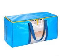 DAZZLEEX Bolsas de mudanza y almacenamiento extra grandes para ropa, viajes y reubicación, azul o naranja (azul claro)