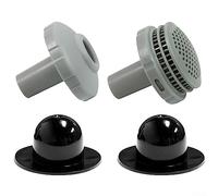 DAZZLEEX Boquillas Perfectas Para Piscina Desmontable De Reemplazo Perfecto Connector Para 32mm Piscina (Negro)