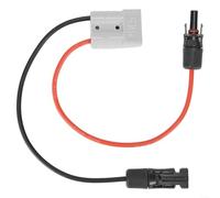 DAZZLEEX Cable de panel solar impermeable de 50 A, conector adaptador en Y, 30 cm, 4 mm², cable de 12 AWG compatible con sistemas de energía alternativos