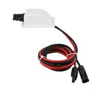 DAZZLEEX Caja de prensaestopas de entrada de doble cable solar para RV con cable de 10 AWG 2 m, carcasa ABS impermeable IP68 o montaje de tornillo para vehículo barco, panel solar 100 W-200 W, negro