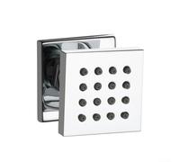 DAZZLEEX Chorros rociadores de cuerpo de ducha para cintura/lateral/espalda, chorros cuadrados de latón con conector estándar G1/2 experiencia de masaje SPA