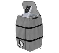 DAZZLEEX Cubierta de la bomba del calentador de agua, negro/gris cubierta de la bomba del calentador del balneario al aire libre para el equipo de las tinas de hidromasaje resistente a la intemperie