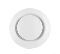 DAZZLEEX Cubierta de ventilación redonda ajustable para techo o pared, difusor de plástico ABS con disco giratorio para baño, cocina, extractor, ventilador, blanco, 75 mm, 100 mm, 125 mm, 150 mm (ø150