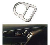 DAZZLEEX Cubierta del botón del espejo interior para Nissan Qashqai J11 T32 2014-2018 etiqueta engomada decorativa plástica ABS plateada