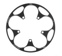 DAZZLEEX Cycling Road 130 BCD, protector de cadena para piñón, placa de manivela, aleación de aluminio, 50T-54T, 56T-60T, componente de bicicleta (50T-54T, negro)