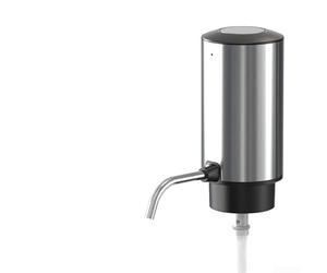 DAZZLEEX Decantador de vino eléctrico de acero inoxidable aireador dispensador automático recargable USB-C vertedor rápido para botellas de vino estándar Plata