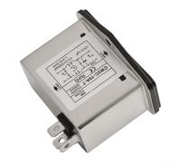 DAZZLEEX Filtro de alimentación tipo zócalo IEC con interruptor de seguridad de luz, modelos CW2B-T/CW2C-T, estuche, clasificaciones actuales de 3A/6A/10A para comunicación, mecánica, luz (CW2C-10A-T)