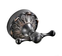 DAZZLEEX Gancho de pared de latón vintage Gancho de una sola capa Percha de toalla decorativa Gancho de montaje en pared de bronce antiguo para baño, cocina, pasillo