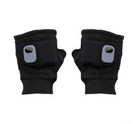 DAZZLEEX Guantes térmicos eléctricos con batería de 1800 mAh, calefacción de 360 grados, guantes térmicos de invierno para senderismo, camping, motocicleta, equitación, color negro (negro)