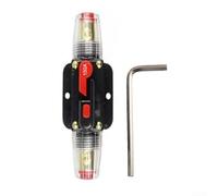 DAZZLEEX Interruptor de disyuntor de reinicio manual para sistema de 12V-24V DC con protección de reinicio automático para inversor de batería de audio marino solar carcasa de aleación de zinc rojo