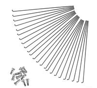 DAZZLEEX Juego de 24 radios y pezones de bicicleta de acero 45# 255 mm, 260 mm, 275 mm, 289 mm para 26 27.5 29er MTB Road E-Bike Reparación de rueda de repuesto (260 mm)