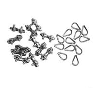 DAZZLEEX Kit de clip de cuerda de alambre y dedal, abrazadera de cable de acero inoxidable 304 para construcción de barcos M2 M5 (M2)