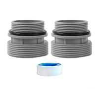 DAZZLEEX Kit de conversión de Manguera de Piscina de 40 mm a 1 1/2 Pulgadas, adaptadores y Juntas tóricas para Intex y para Coleman sobre el Suelo, Paquete de 2