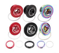 DAZZLEEX Kit de pernos de cigüeñal de bicicleta autoextraíbles para ROTOR Aldhu 24/30 mm, eje de aleación de aluminio, tornillo de manivela con juntas izquierda y derecha marcadas en negro (perno