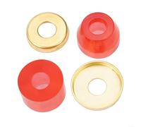DAZZLEEX Kit de reconstrucción de camión de monopatín con bujes de 15 mm, arandelas, copas pivotantes y amortiguadores, juego de herrajes de poliuretano para reparación de longboard (D)