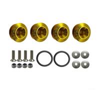 DAZZLEEX Kit de tornillos de refuerzo de aleación de aluminio con arandelas espaciadoras para instalación de parachoques delantero y trasero, compatible con la mayoría de vehículos, resistente a la