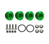 DAZZLEEX Kit de tornillos de refuerzo de aleación de aluminio con arandelas espaciadoras para instalación de parachoques delantero y trasero, compatible con la mayoría de vehículos, resistente a la