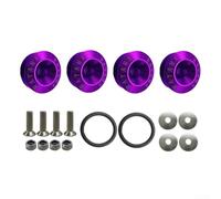 DAZZLEEX Kit de tornillos de refuerzo de aleación de aluminio con arandelas espaciadoras para instalación de parachoques delantero y trasero, compatible con la mayoría de vehículos, resistente a la