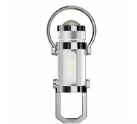 DAZZLEEX Llavero multifuncional linterna 1200lm COB LED con 7 modos SOS estroboscópico tipo C recargable banco de energía impermeable gancho portátil para acampar senderismo negro (F)