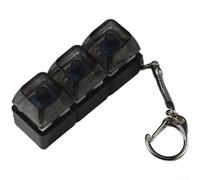 DAZZLEEX Llavero transparente para teclado mecánico de PC con sonido y luz, herramienta compacta de prensa de descompresión para jugadores, escritores, compatible con varios yo (penetración negra)