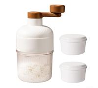 DAZZLEEX Máquina de hielo afeitado manual trituradora de hielo portátil con 2 bandejas de cubitos de hielo para conos de nieve, granizados, cócteles y postres helados para usar y limpiar para fiestas