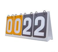 DAZZLEEX Marcador de mesa de dos colores Flipper manual de plástico de 3 dígitos con hebilla de metal para baloncesto, fútbol, bádminton, billar, equipo de árbitro, amarillo verde (amarillo gris)