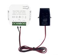 DAZZLEEX Medidor de energía WiFi para Tuya, Kit de Monitor de Potencia WiFi CT con Abrazadera de 80A, medición en Tiempo Real de Voltaje, Corriente, frecuencia de Potencia