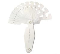 DAZZLEEX Medidor de paso de tornillo, plantilla de rosca trapezoidal tipo T, calibre de paso de rosca de acero inoxidable de 30 ° Medidor de enchufe métrico