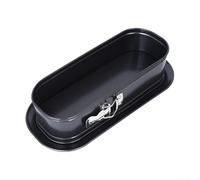 DAZZLEEX Molde ovalado para tartas con base desmontable para hornear tartas de queso y productos horneados de forma larga resultados consistentes